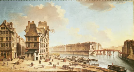 Die Île Saint-Louis vom Place de Grève, ca. 1757